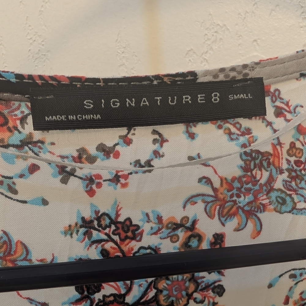 Signature 8 Bohemian Print Women's Top Size Small - Picture 8 of 9